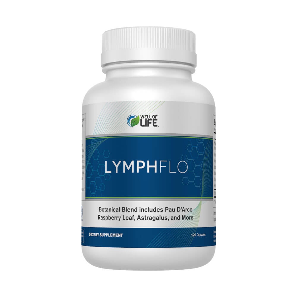 Well Of Life LymphFlo Supplement aids in detoxification and promotes a healthy lymphatic system through its botanical blend.
