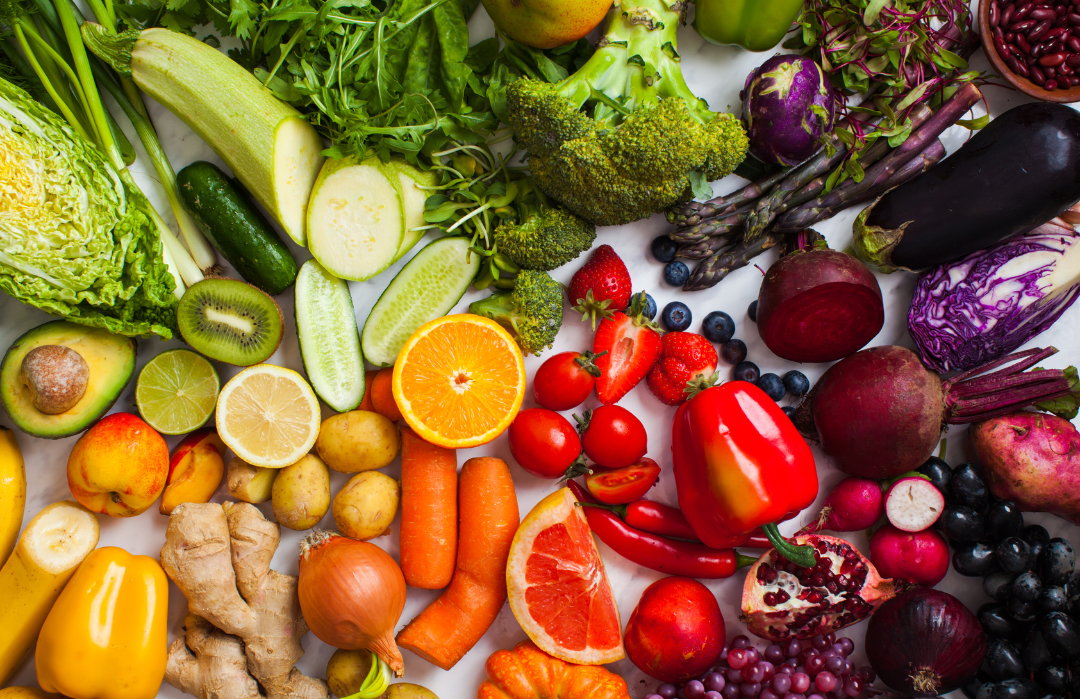 Adding a rainbow selection of fruits and vegetables can help support your kidneys giving them the vitamins and minerals that they need.